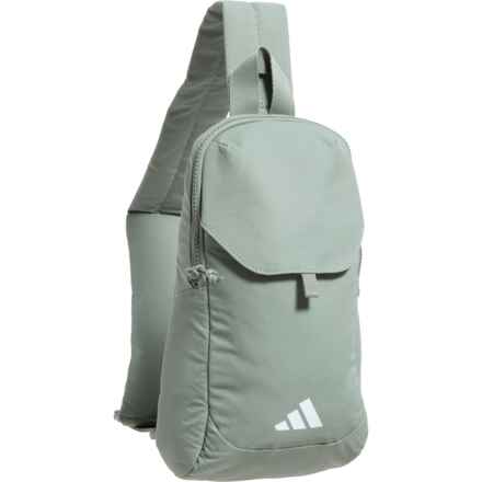 adidas Essentials 3 Sling Crossbody Bag in Silver Green