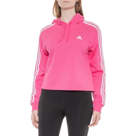 adidas Essentials 3-Stripes French Terry Crop Hoodie - Save 48%