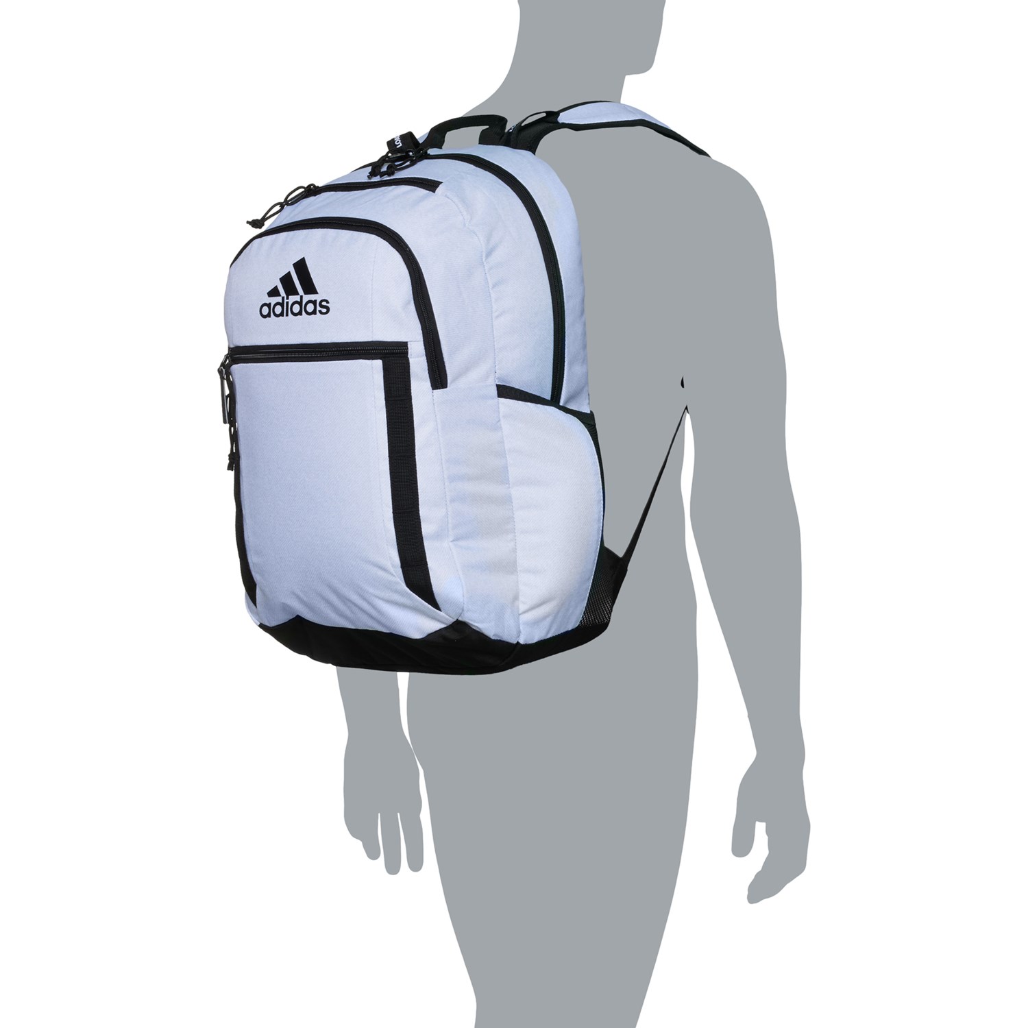 adidas Excel 7 Backpack - Twill White-Black - Save 48%