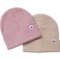 adidas Fold Beanie - 2-Pack in Wonder Beige/Mauve Purple/White Black