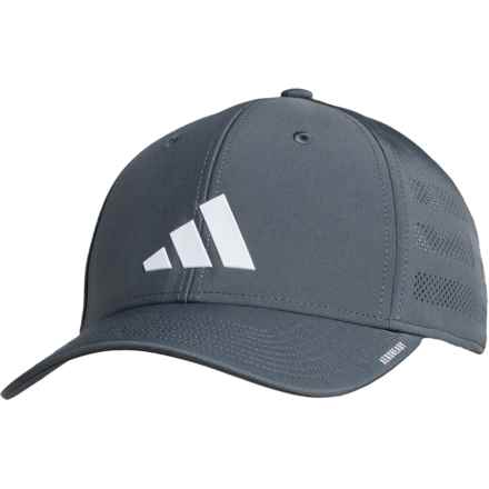 adidas Gameday 4 Stretch-Fit Baseball Cap in Grey Six/White