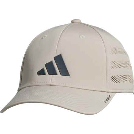 adidas Gameday 4 Stretch-Fit Baseball Cap in Wonder Beige/Grey Six