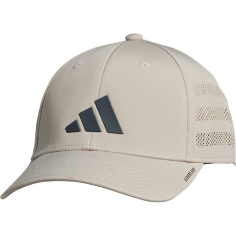 adidas Gameday 4 Stretch-Fit Baseball Cap in Wonder Beige/Grey Six