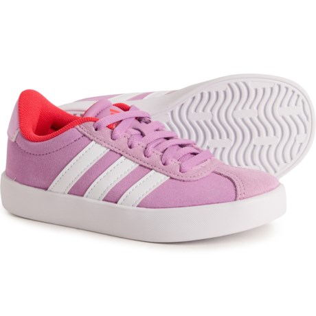 adidas Girls VL Court 3.0 Sneakers - Leather in Purple Wht