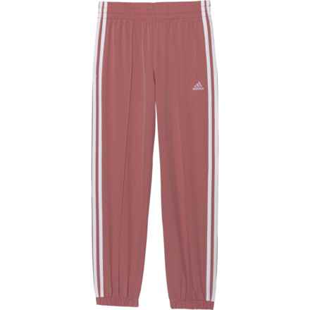 adidas Girls Woven 3S Pants in Red