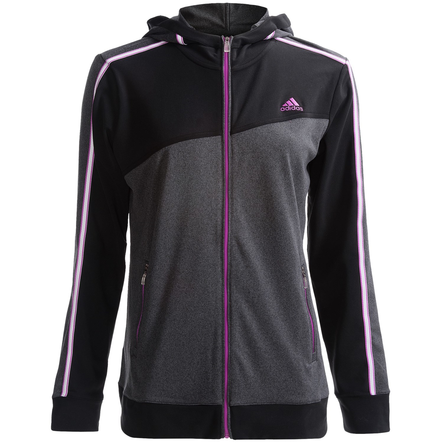 Adidas Golf ClimaLite® Rangewear Heathered Hoodie - Full Zip (For Women ...