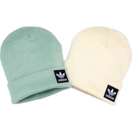 adidas Grove Beanie - 2-Pack (For Women) in Hazy Green/Black/Wonder White Black