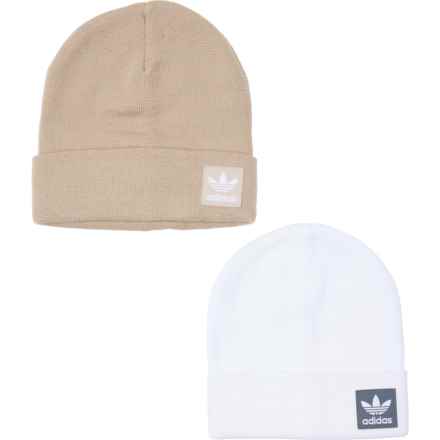 adidas Grove Beanie - 2-Pack in Wonder Beige/White/White Onix