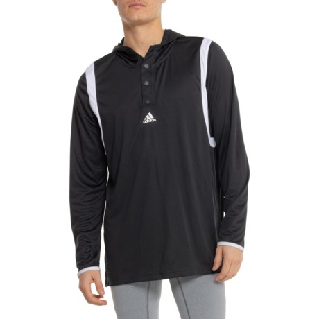 adidas Icon Pulse Shirt - Snap Neck, Long Sleeve in Black