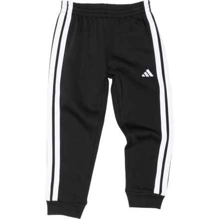adidas Little Boys 3-Stripe Fleece Joggers in Black Adi