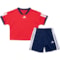 adidas Little Boys 3-Stripe Jersey and Shorts Set - Short Sleeve in Red