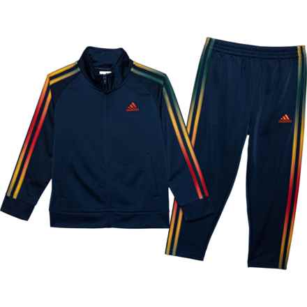 adidas Little Boys Chi Printed 3-Stripe Hoodie and Pants Set in Navy