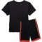 4NNGK_2 adidas Little Boys Winner T-Shirt and Shorts Set - Short Sleeve