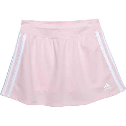 adidas Little Girls 3-Stripe Mesh Skort in Med Pink