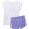 95VRX_2 adidas Little Girls Graphic T-Shirt and Shorts Set - Sleeveless