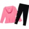 77NRW_2 adidas Little Girls Hooded Shirt and Tights Set - Long Sleeve