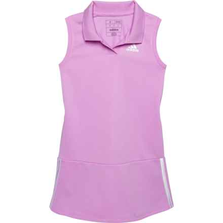 adidas Little Girls Pique Polo Tennis Dress - Sleeveless in Lit Purple