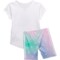 1VAJY_2 adidas Little Girls T-Shirt and AOP Bike Shorts - Short Sleeve