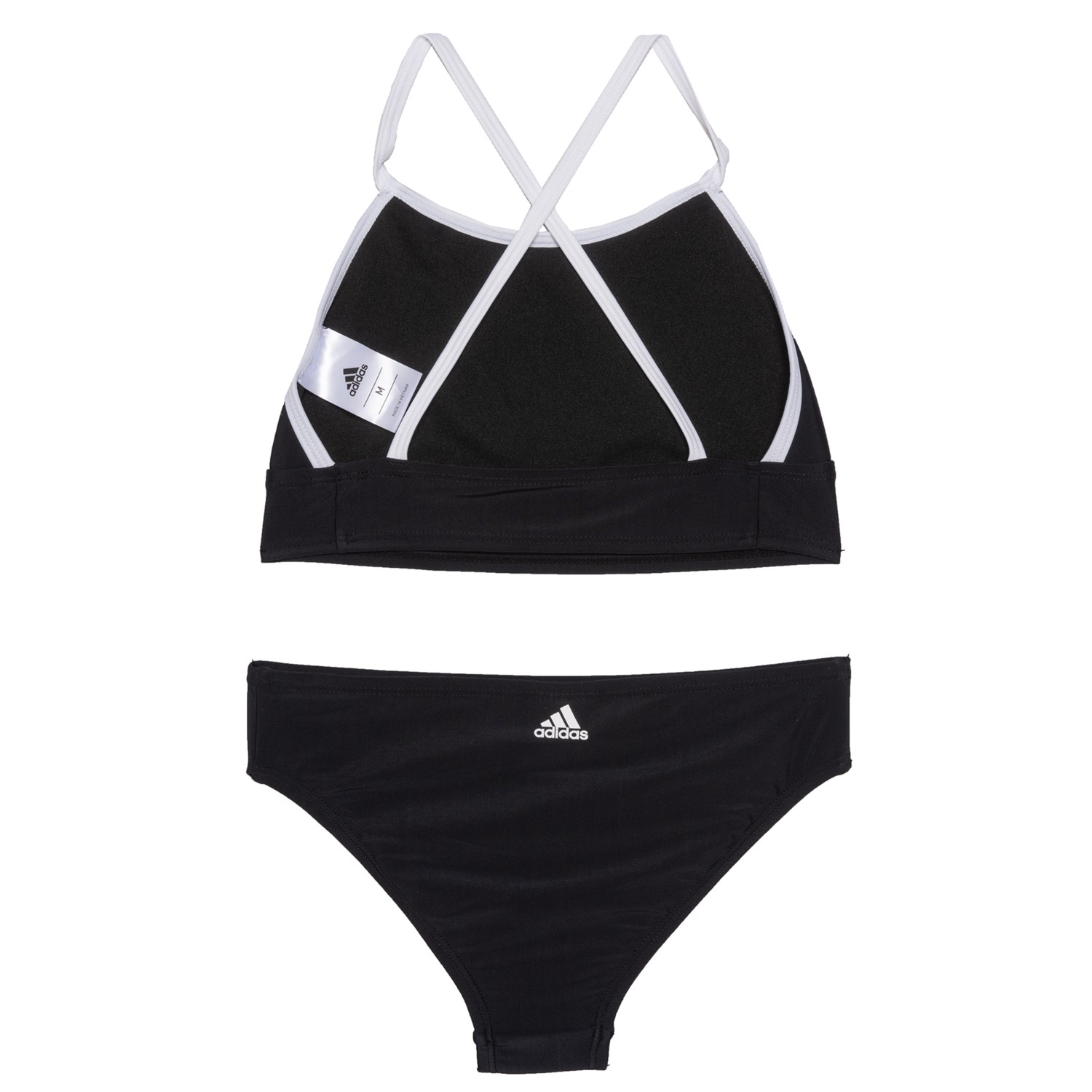 adidas performance racerback black & white bikini