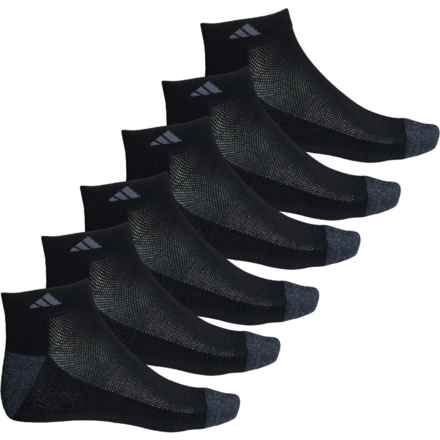 adidas Marled Cushioned Low-Cut Socks - 6-Pack, Ankle (For Men) in Black/Onix Grey