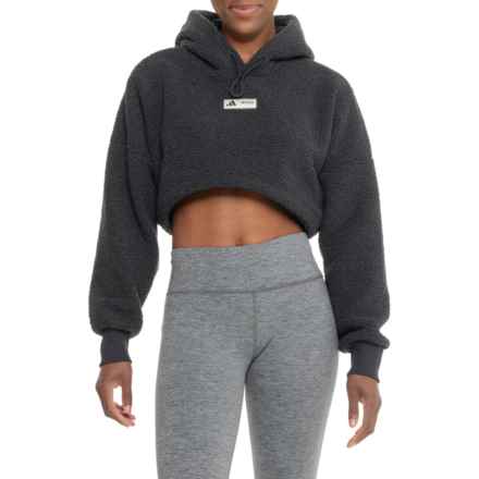 adidas MOON BOOTS X Cropped Hoodie in Black