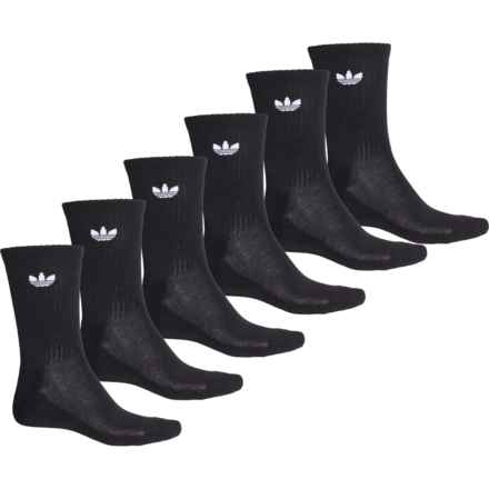 adidas Originals Poly Running Socks - 6-Pack, Crew (For Men and Women) in Black