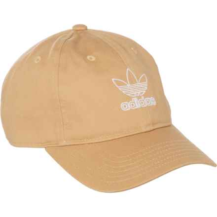 adidas Originals Relaxed Outline Baseball Cap (For Women) in Raw Sand Brown/White