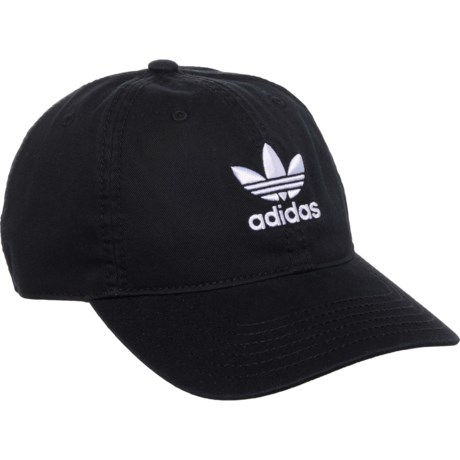 adidas Originals Relaxed Strap Back Baseball Cap in Black/White