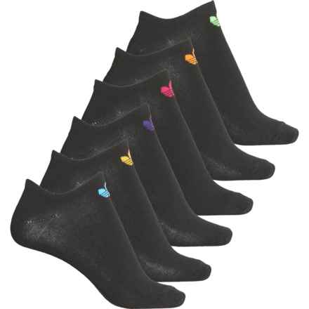 adidas Originals Superlite Socks - 6-Pack, Below the Ankle (For Women) in Black/Bold Pink/Bright Cyan