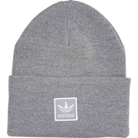 adidas Originals Tall Utility Beanie (For Men) in Grey-Stone Grey/White