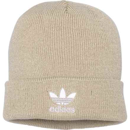 adidas Originals Trefoil Beanie (For Women) in Alumina Heather/White