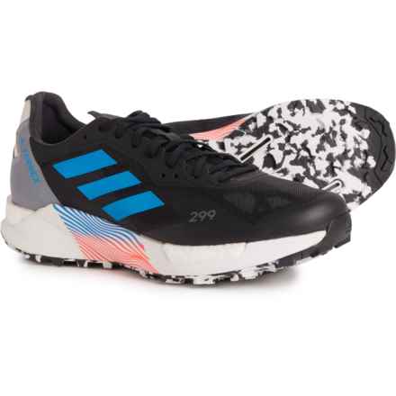 adidas outdoor Terrex Agravic Ultra Trail Running Shoes (For Men) in Core Black/Blue Rush