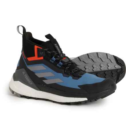 adidas outdoor Terrex Free Hiker 2 Gore-Tex® Hiking Shoes - Waterproof (For Men) in Wonder Steel/Grey Three/Imperial Orange