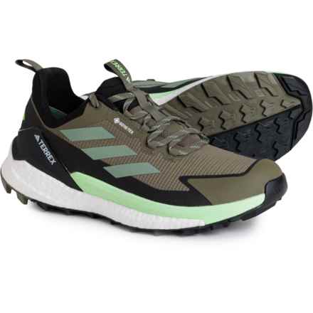 adidas outdoor Terrex Free Hiker 2 Gore-Tex® Low Hiking Shoes - Waterproof (For Men) in Olive Strata/Silver Green