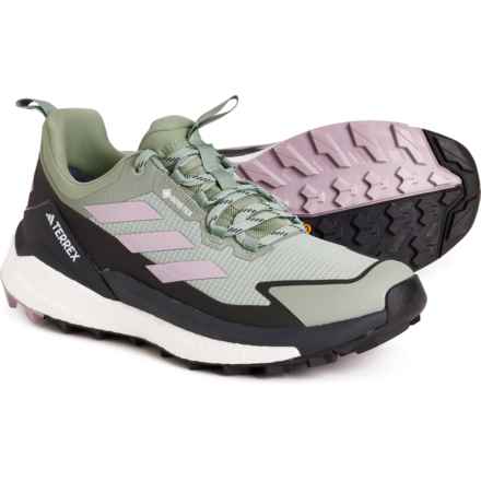 adidas outdoor Terrex Free Hiker 2 Gore-Tex® Low Hiking Shoes - Waterproof (For Women) in Silver Green/Preloved Fig