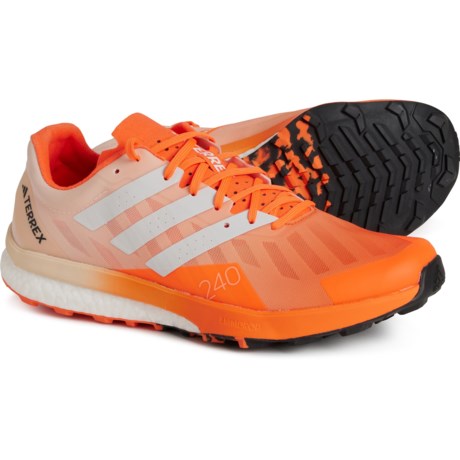 adidas outdoor Terrex Speed Ultra Trail Running Shoes (For Men) in Impact Orange/Crystal White