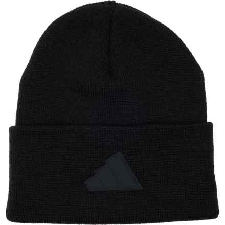 adidas Postseason Fold Beanie in Black/Black/Carbon Grey