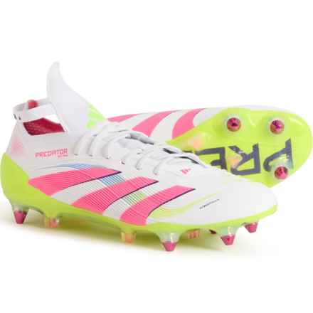 adidas Predator Elite Foldover Tongue Soft Ground Soccer Cleats (For Men) in Ftwr White