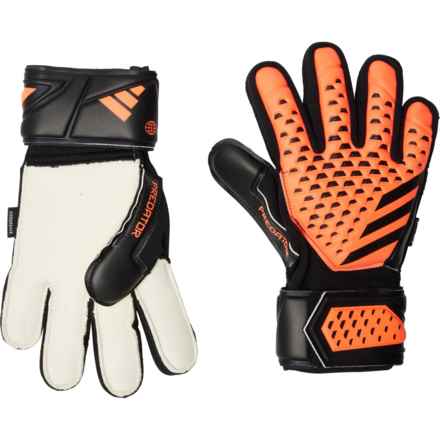 adidas Predator GL Match Fingersave® Goalkeeper’s Gloves - Pair (For Men and Women) in Solar Orange/Black
