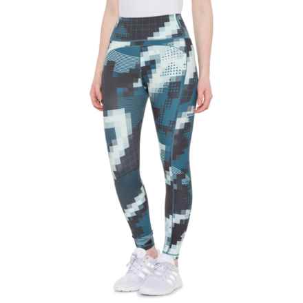adidas Printed 7/8 High-Waisted Tights in Blue