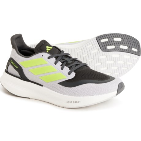 adidas Pureboost 5 Running Shoes (For Men) in Dash Grey/Lucid Lemon/Carbon