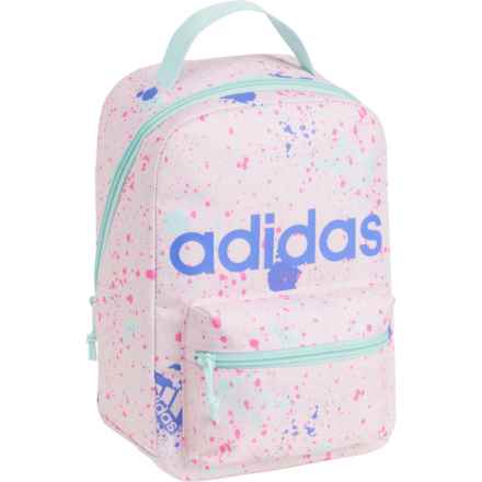 adidas Quintero Lunch Bag (For Boys and Girls) in Splatter Sandy Pink/Semi Flash Aqua Blue