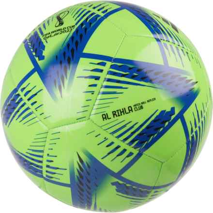 adidas Rihla Club Soccer Ball in Signal Green/Pantone