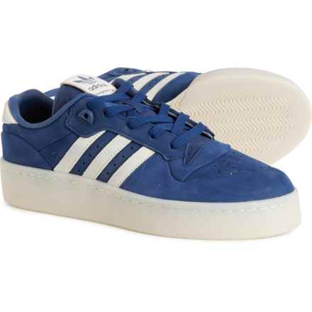 adidas Rivalry Lux Low Basketball Shoes - Leather (For Men) in Dark Blue/Ivory/Ivory