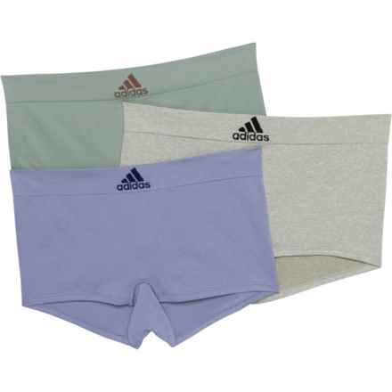 adidas Seamless Panties - 3-Pack, Boy Shorts in Blue/Grey/Green