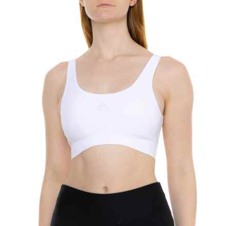adidas Seamless Scoop Lounge Bra in White