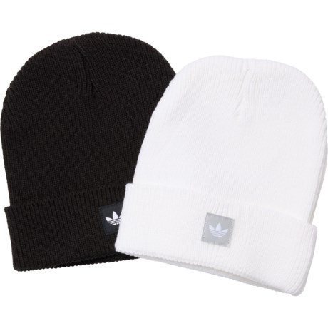 adidas Seasonless Fold Beanie - 2-Pack in Black/White