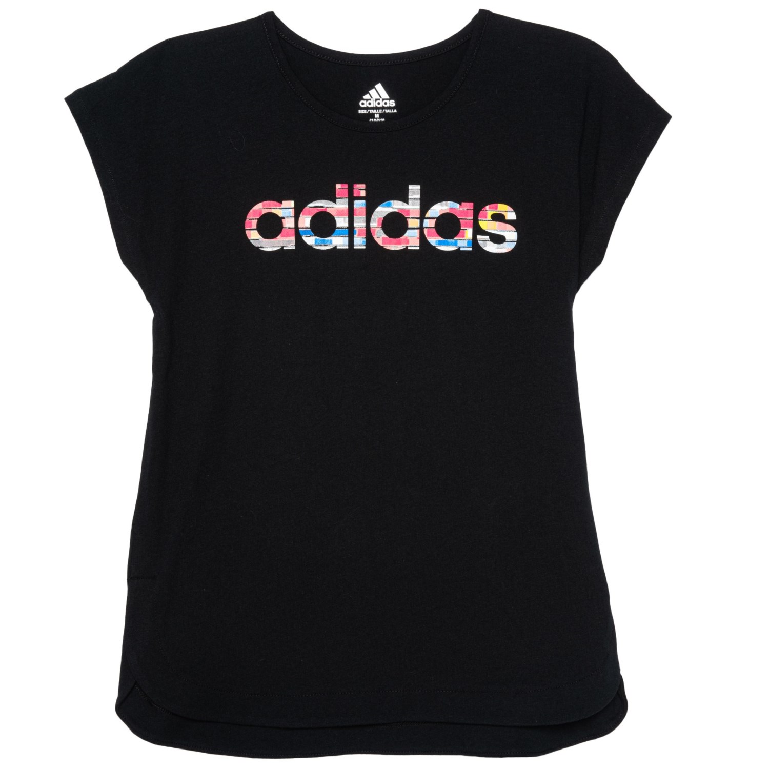 girls black adidas tshirt