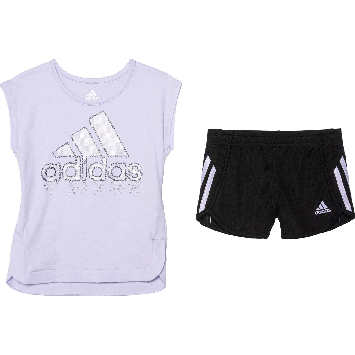 adidas short and shirt set