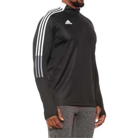 adidas Soccer Tiro 21 Training Shirt - Zip Neck, Long Sleeve in Black